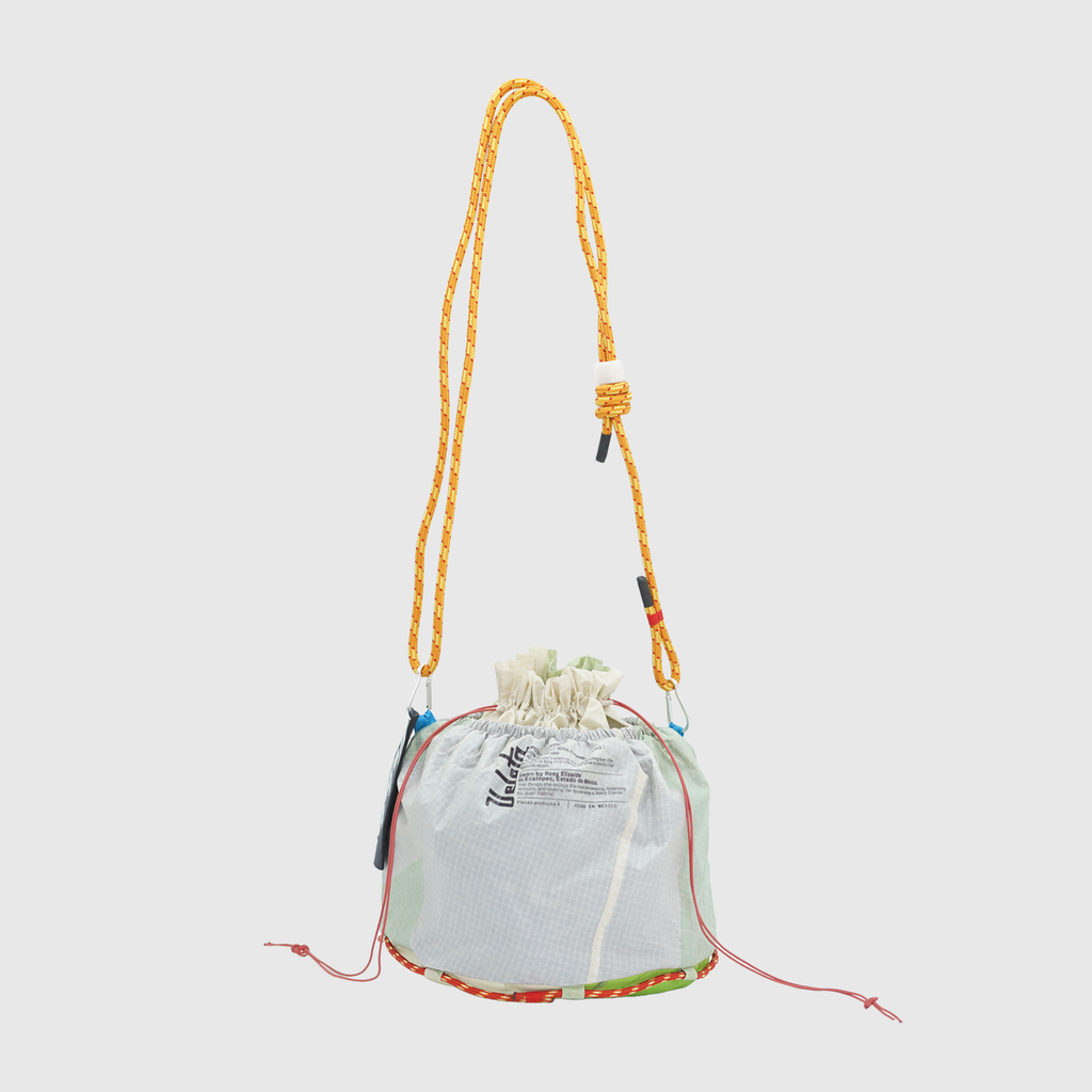 BOLSA GLOBO BEIGE/VERDE